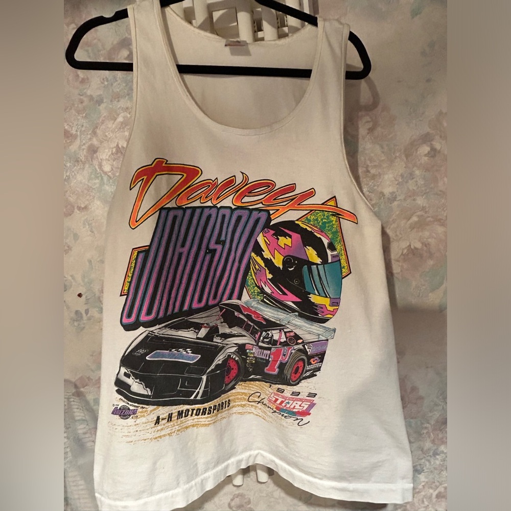 Vintage Racing Davey Johnson 1994 Tank Top.  Size XL